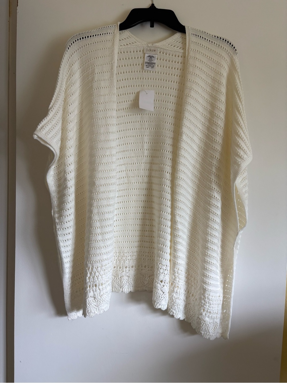 J. Crew Pointelle open front wrap - Picture 4 of 5
